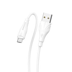 Borofone Cable BX18 Optimal - USB na Micro USB - 2 m, white cena un informācija | Savienotājkabeļi | 220.lv