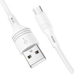 Borofone Cable BX43 CoolJoy - USB to Micro USB - 2,4A 1 metre white цена и информация | Кабели для телефонов | 220.lv
