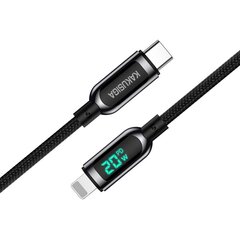 KAKU Cable KSC-599 Kuxian - Type C to Lightning - PD 20W 1,2 metres black цена и информация | Кабели для телефонов | 220.lv