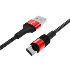 Borofone Cable BX21 Outstanding - USB to Type C - 3A 1 metre red цена и информация | Кабели для телефонов | 220.lv