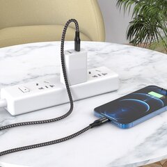 Borofone Cable BX56 Delightful - USB to Lightning - 2,4A 1 metre black цена и информация | Кабели для телефонов | 220.lv