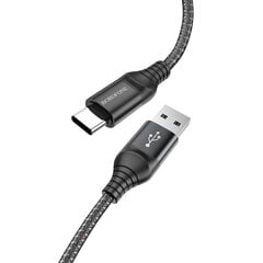 Borofone Cable BX56 Delightful - USB to Type C - 3A 1 metre black цена и информация | Кабели для телефонов | 220.lv