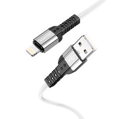 Borofone Cable BX64 Special Silicone - USB to Lightning - 2,4A 1 metre white цена и информация | Кабели для телефонов | 220.lv