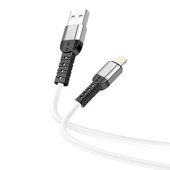 Borofone Cable BX64 Special Silicone - USB to Type C - 3A 1 metre white цена и информация | Кабели для телефонов | 220.lv