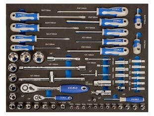 Skrūvgriežu un ligzdu komplekts Irimo, 60 gab. cena un informācija | Rokas instrumenti | 220.lv