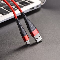 Borofone Cable BX32 Munificent - USB to Micro USB - 3A 1 metre red цена и информация | Кабели для телефонов | 220.lv