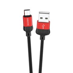 Borofone Cable BX28 Dignity - USB to Micro USB - 2,4A 1 metre red цена и информация | Кабели для телефонов | 220.lv