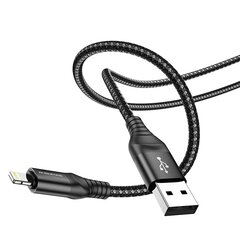 Borofone Cable BX56 Delightful - USB to Lightning - 2,4A 1 metre black цена и информация | Кабели для телефонов | 220.lv