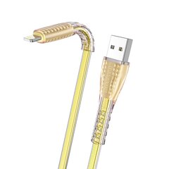 Borofone Cable BU31 Clear Shadow Jelly - USB to Lightning - 2,4A 1 metre gold цена и информация | Кабели для телефонов | 220.lv