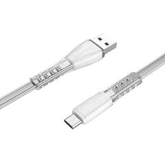 Borofone Cable BU31 Clear Shadow Jelly - USB to Micro USB - 2,4A 1 metre silver цена и информация | Кабели для телефонов | 220.lv