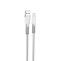 Borofone Cable BU31 Clear Shadow Jelly - USB to Micro USB - 2,4A 1 metre silver цена и информация | Кабели для телефонов | 220.lv