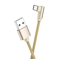 Borofone Cable BX26 Express - USB to Micro USB - angled 2,4A 1 metre gold цена и информация | Кабели для телефонов | 220.lv