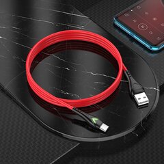 Borofone Cable BX65 Bright - USB to Type C - 2A 1 metre red цена и информация | Кабели для телефонов | 220.lv