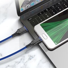 Borofone Cable BX67 - USB to Type C - 3A 1 metre blue цена и информация | Кабели для телефонов | 220.lv