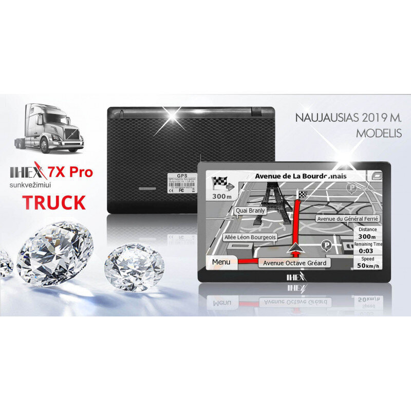 GPS navigācija IHEX 7X Pro цена и информация | Auto piederumi | 220.lv