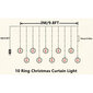 Ziemassvētku rotājumi ar Ziemassvētku vecīša motīviem 3m цена и информация | Ziemassvētku lampiņas, LED virtenes | 220.lv