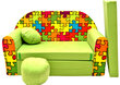 Izvelkamais dīvāns Z34, 98x58 cm, zaļš cena un informācija | Sēžammaisi, klubkrēsli, pufi bērniem | 220.lv