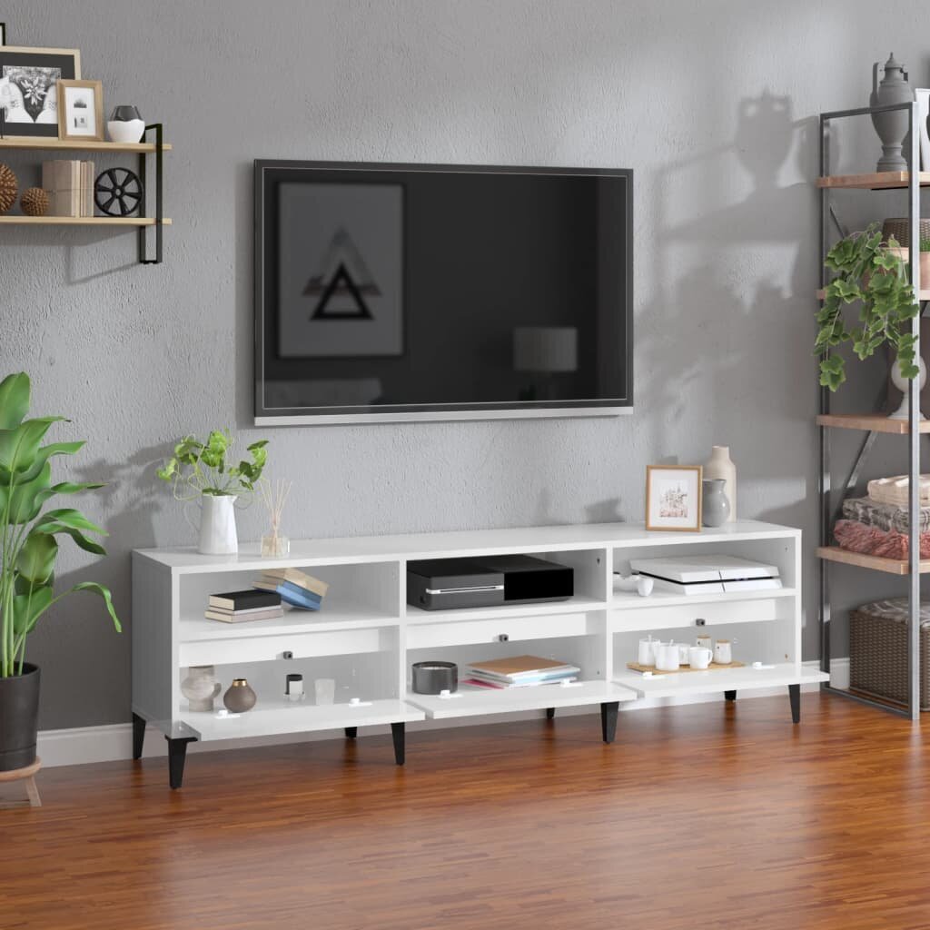 TV skapītis vidaXL, 150x30x44,5 cm, balts cena un informācija | TV galdiņi | 220.lv