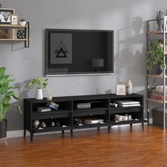 TV skapītis vidaXL, 150x30x44,5 cm, melns cena un informācija | TV galdiņi | 220.lv
