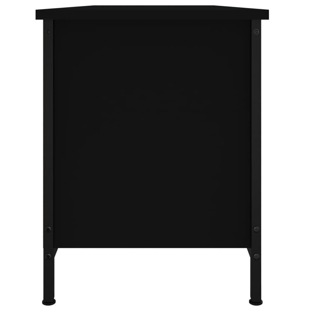 TV skapītis ar durvīm vidaXL, 102x35x45 cm, melns цена и информация | TV galdiņi | 220.lv