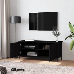 TV skapītis ar durvīm vidaXL, 102x35x45 cm, melns цена и информация | Тумбы под телевизор | 220.lv