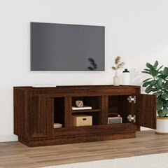 TV skapītis ar durvīm vidaXL, 102x35x45 cm, brūns цена и информация | Тумбы под телевизор | 220.lv