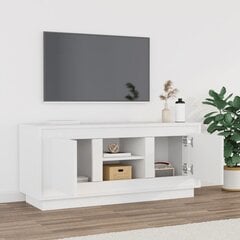 TV skapītis ar durvīm vidaXL, 102x35x45 cm, balts цена и информация | Тумбы под телевизор | 220.lv