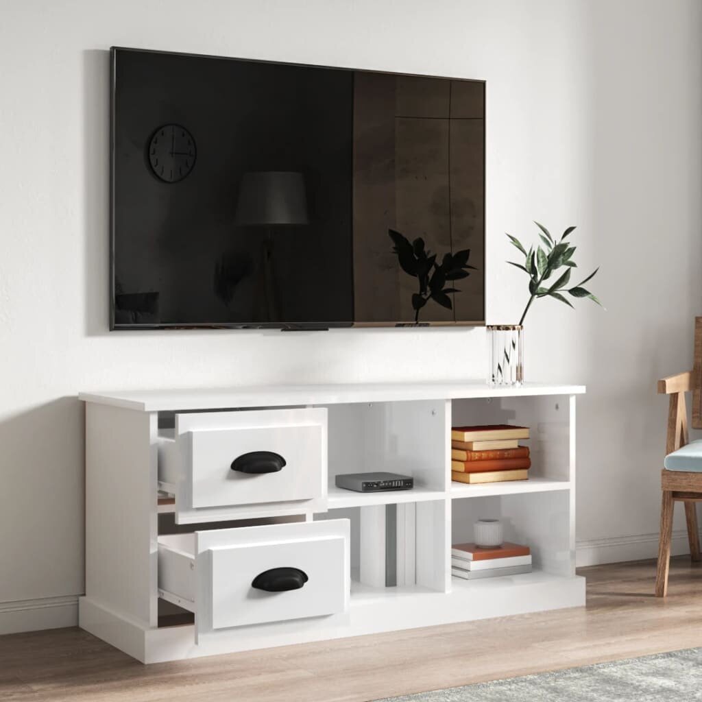 TV skapītis vidaXL, 102x35,5x47,5 cm, balts cena un informācija | TV galdiņi | 220.lv
