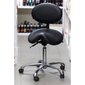 Profesionāls kosmetologa krēsls 1025 GIOVANNI segli, ar regulējamu sēdekļa leņķi un atzveltni, melns цена и информация | Mēbeles skaistumkopšanas saloniem | 220.lv