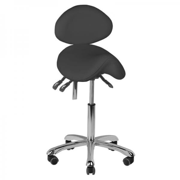 Profesionāls kosmetologa krēsls 1025 GIOVANNI segli, ar regulējamu sēdekļa leņķi un atzveltni, melns cena un informācija | Mēbeles skaistumkopšanas saloniem | 220.lv