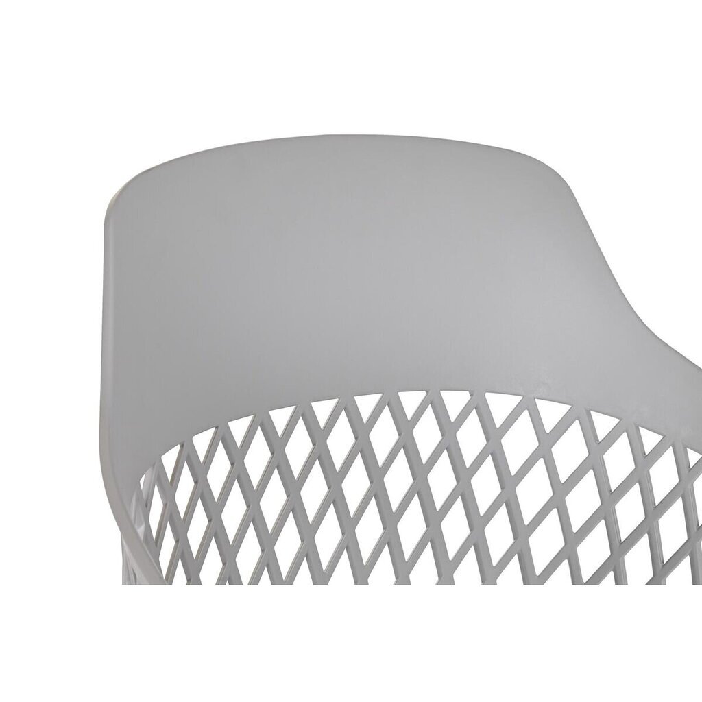 Ēdamistabas krēsls DKD Home Decor Metāls Gaiši pelēks polipropilēns (57 x 57 x 80,5 cm) cena un informācija | Virtuves un ēdamistabas krēsli | 220.lv