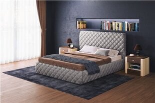 Gulta SERENITY + matracis SAPNAS 2 XL, 140x200cm, pelēks цена и информация | Кровати | 220.lv
