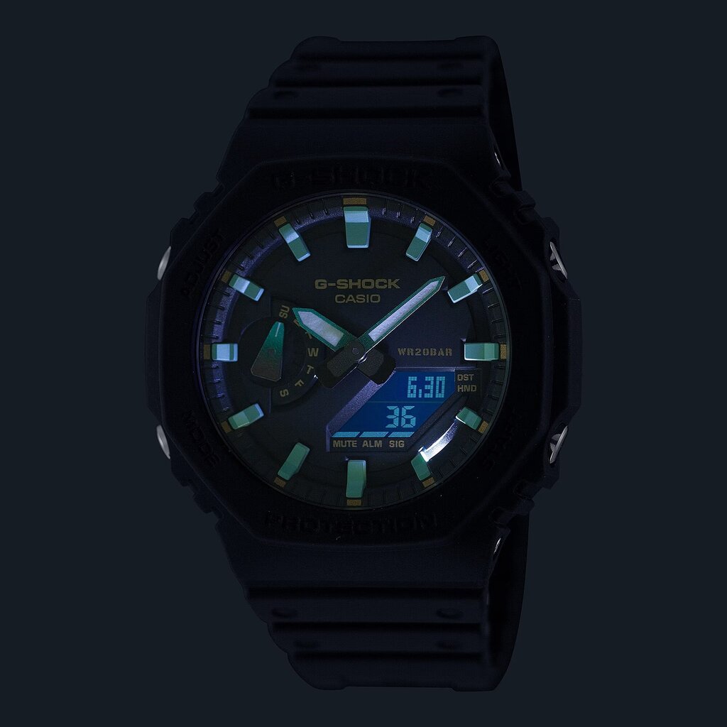 Vīriešu pulkstenis Casio GA-2100RC-1AER cena un informācija | Vīriešu pulksteņi | 220.lv