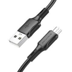 Borofone Cable BX80 Succeed - USB to Micro USB - 2,4A 1 metre black цена и информация | Кабели для телефонов | 220.lv