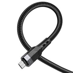 Borofone Cable BU35 Influence - USB to Micro USB - 2,4A 1,2 metres black цена и информация | Кабели и провода | 220.lv