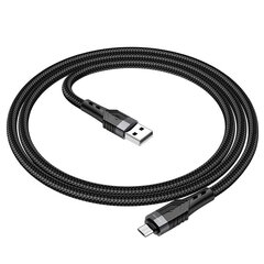 Borofone Cable BU35 Influence - USB to Micro USB - 2,4A 1,2 m, black cena un informācija | Kabeļi un vadi | 220.lv