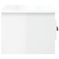 vidaXL sienas naktsskapīši, 2 gab., 41,5x36x28 cm, spīdīgi balti cena un informācija | Naktsskapīši | 220.lv