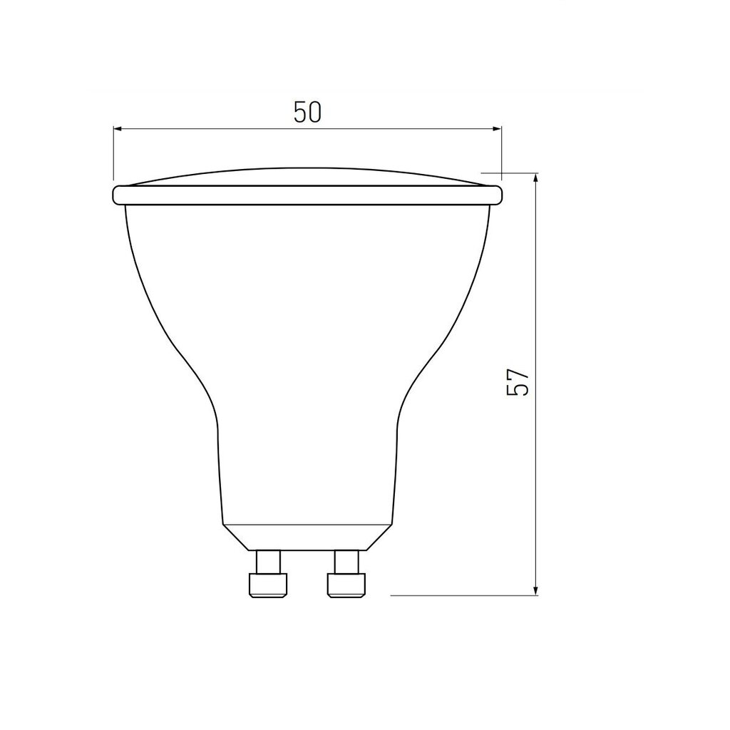 LED GU10 spuldze 4,9 W, 230 V, 3000 K, 410 lm, 120 ° cena un informācija | Spuldzes | 220.lv