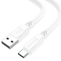 Borofone Cable BX81 Goodway - USB to Type C - 3A 1 metre white цена и информация | Кабели для телефонов | 220.lv