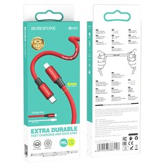 Borofone Cable BX82 Bountiful - Type C to Lightning - PD 20W 1 metre red цена и информация | Кабели для телефонов | 220.lv