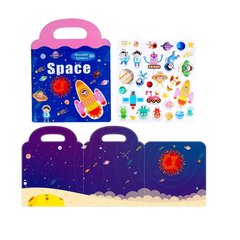 Magnētiskās uzlīmes bērniem, Space stickers cena un informācija | Attīstošās rotaļlietas | 220.lv