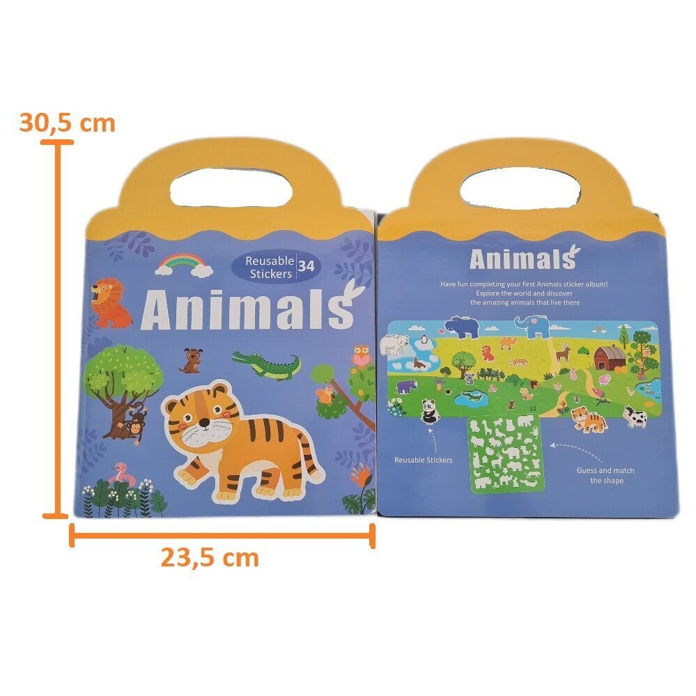 Magnētiskās uzlīmes bērniem, Animals stickers цена и информация | Attīstošās rotaļlietas | 220.lv