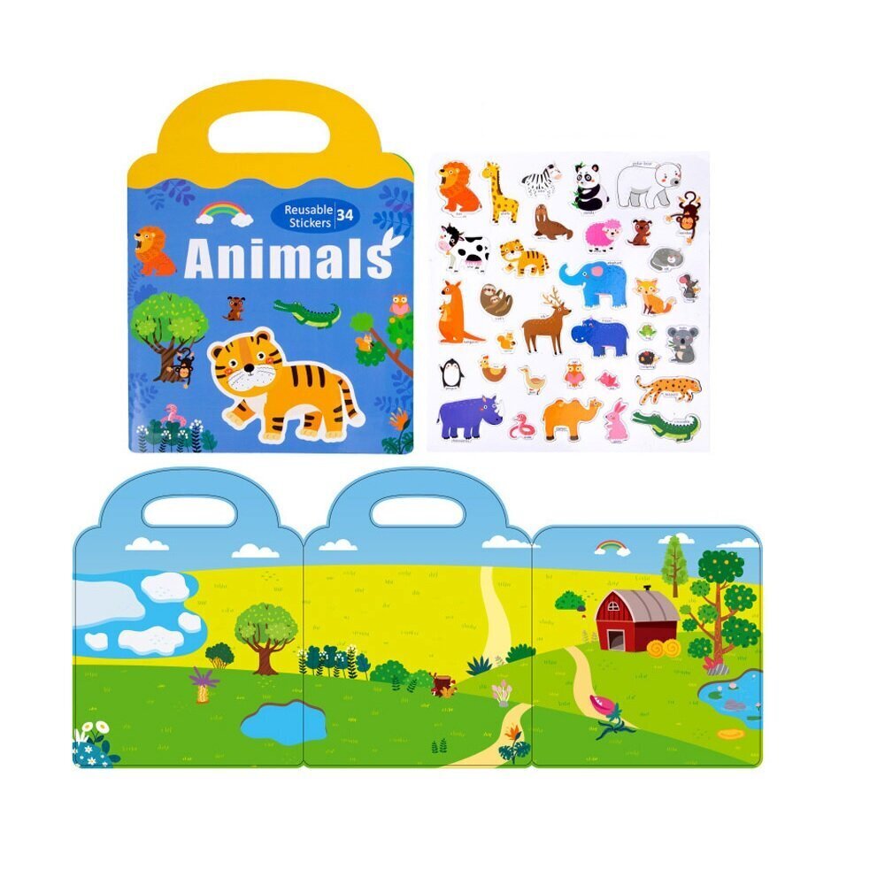 Magnētiskās uzlīmes bērniem, Animals stickers cena un informācija | Attīstošās rotaļlietas | 220.lv