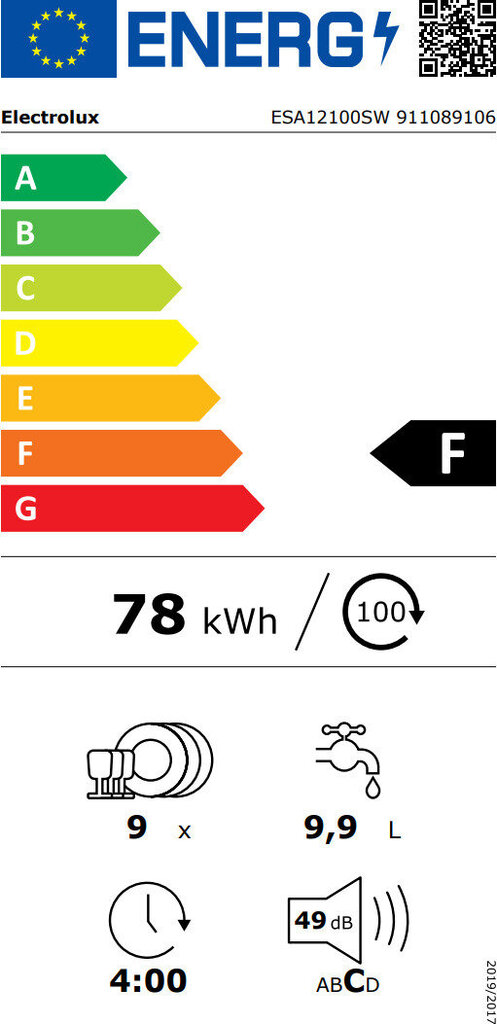 Electrolux ESA12100SW cena un informācija | Trauku mazgājamās mašīnas | 220.lv