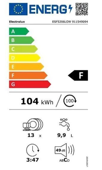 Electrolux ESF5206LOW цена и информация | Trauku mazgājamās mašīnas | 220.lv