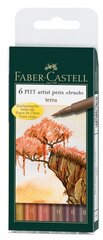 Pildspalvu komplekts Faber Castell PIitt FC, 6 gab. cena un informācija | Rakstāmpiederumi | 220.lv