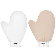 Komplekts Veoli Botanica: Pīlinga cimds ķermenim I Glove Peel +I Glove Tan, cimds ir piemērots bronzējošu produktu uzklāšanai cena un informācija | Dušas želejas, eļļas | 220.lv