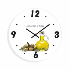 Настенные часы с принтом - Оливковое масло цена и информация | Часы | 220.lv