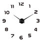 3D sienas pulkstenis, moderns dizains, 100cm, XXL, melns цена и информация | Pulksteņi | 220.lv