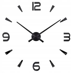 3D sienas pulkstenis, moderns dizains, 70- 130cm, XXL, melns цена и информация | Часы | 220.lv